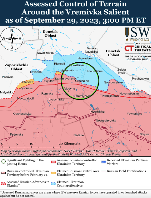 Карта бойових дій в Україні 30 вересня -