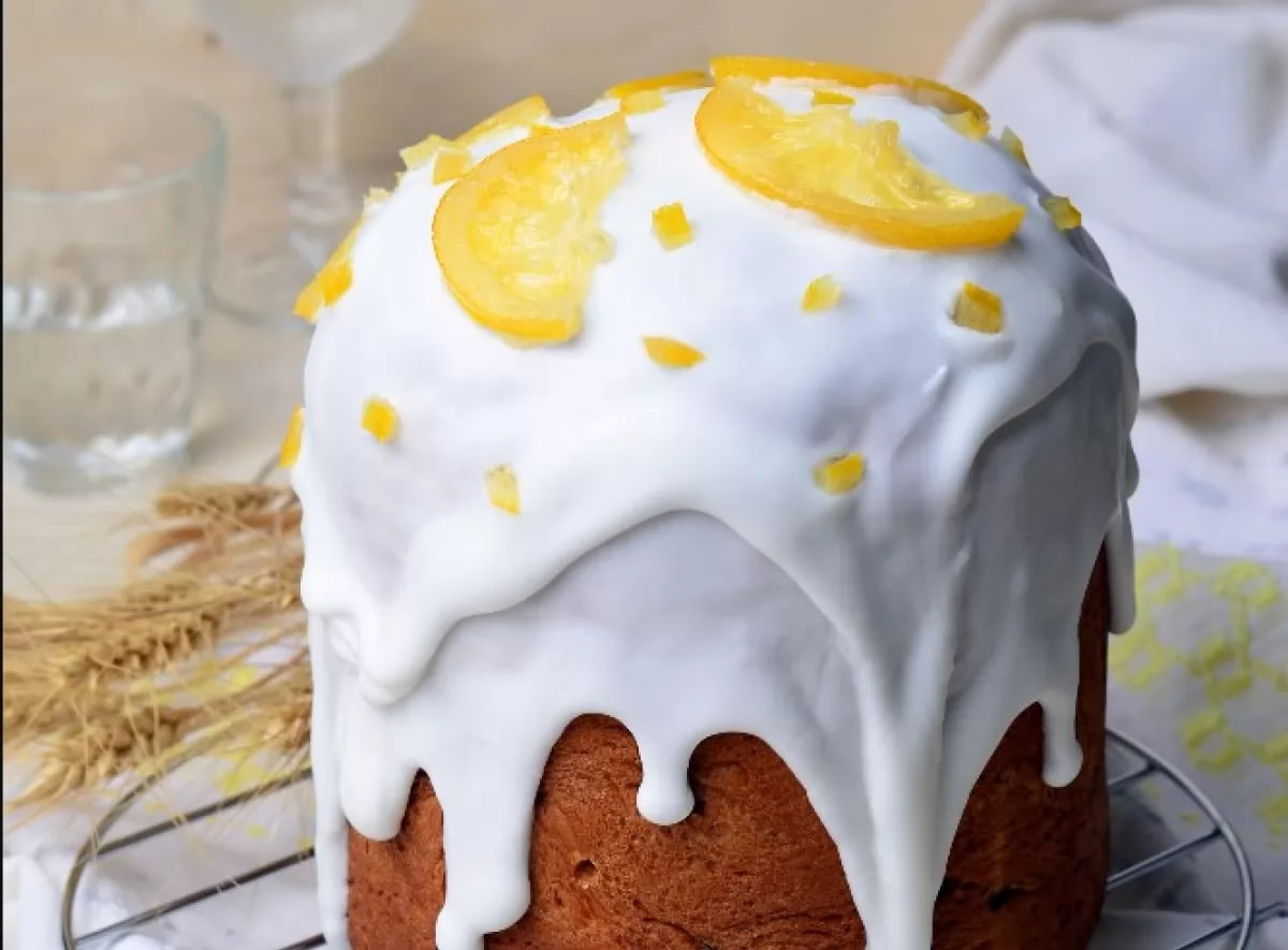 Кулич с маком и лимоном -