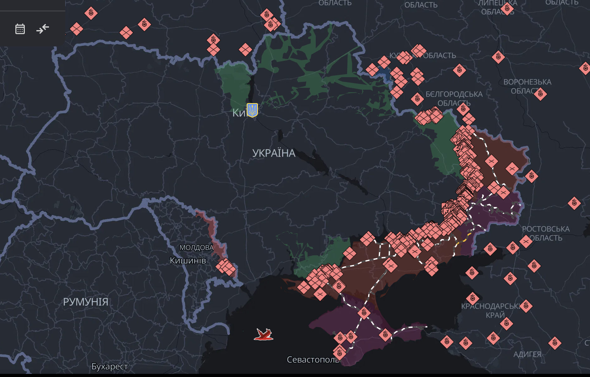Карта бойових дій.