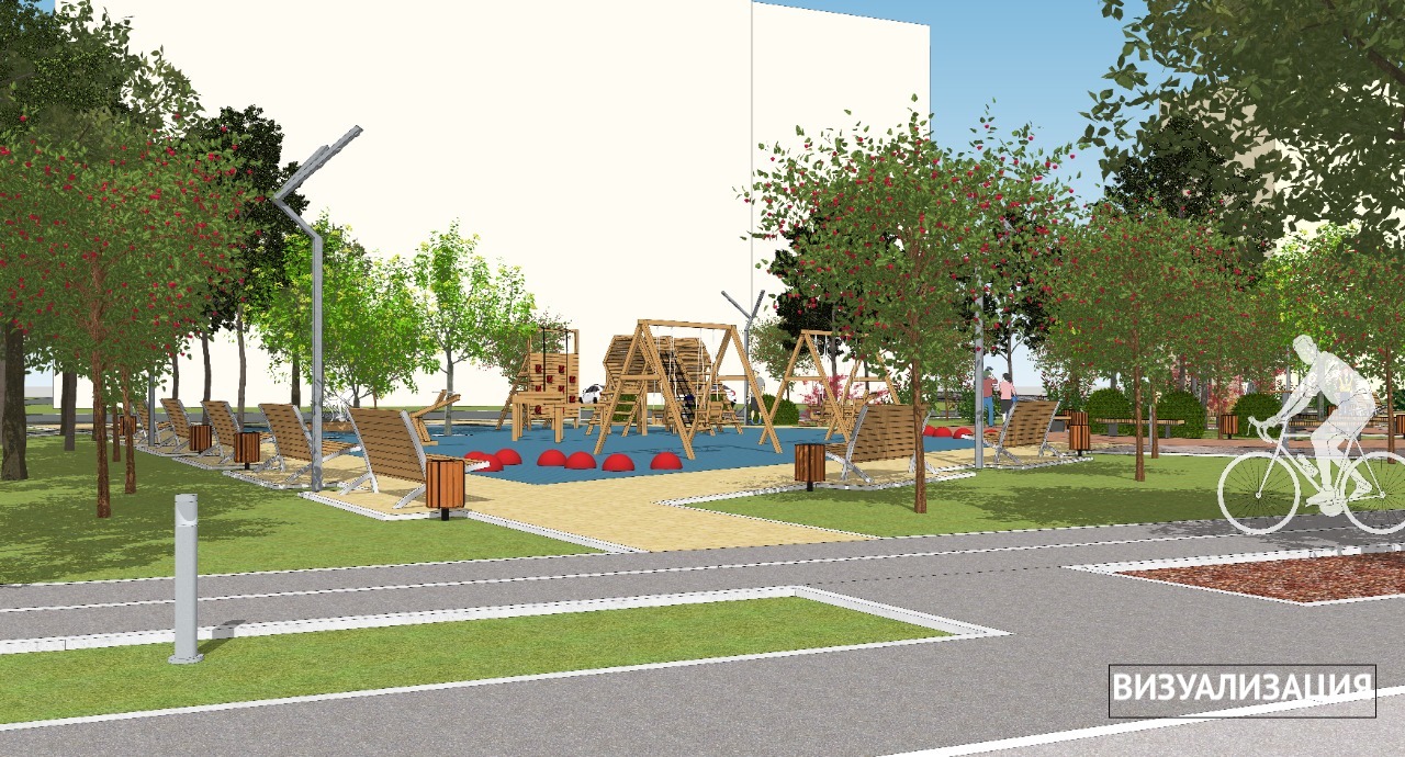 В Индустриальном районе реконструируют сквер на Янтарной фото 3 2
