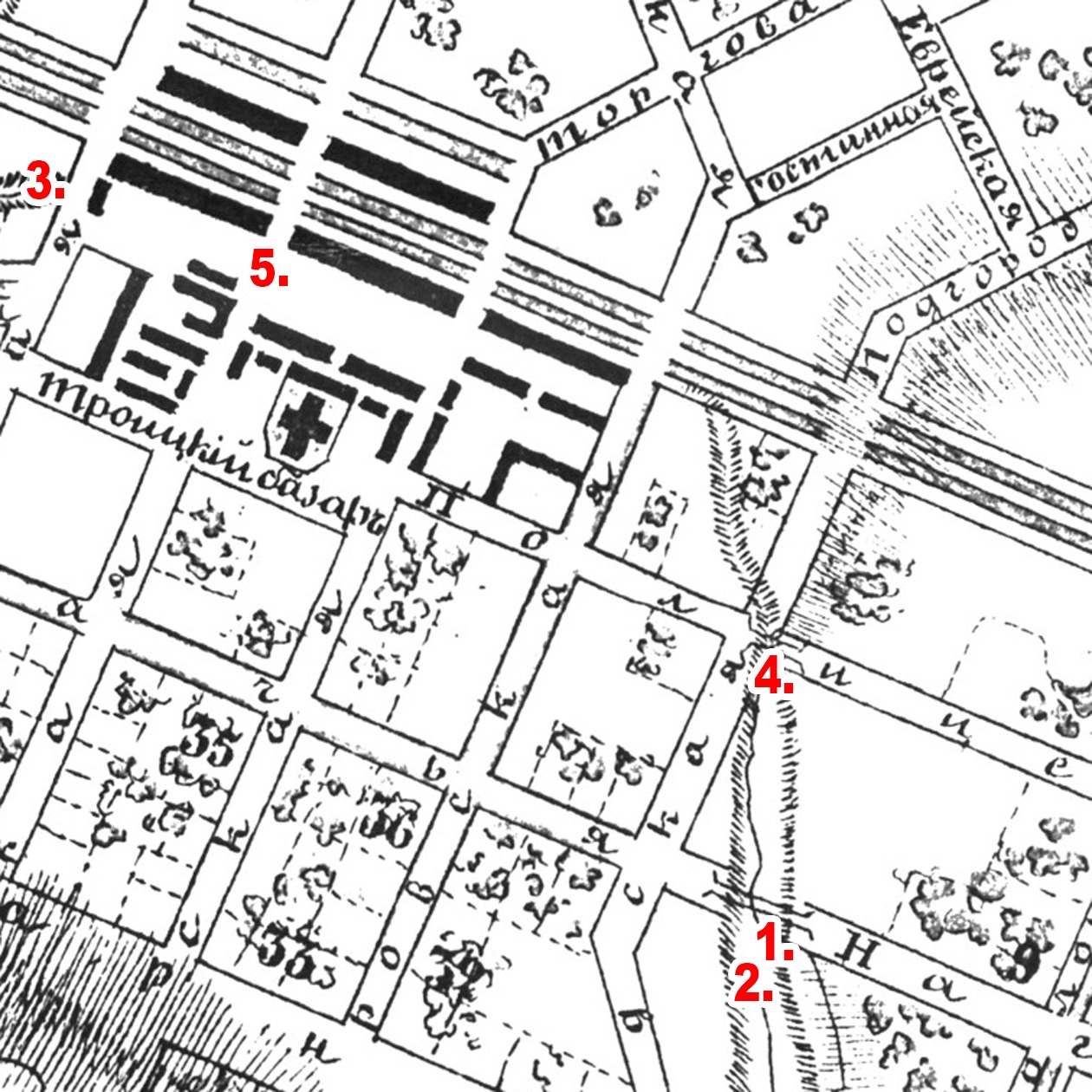 Цифрами указаны мосты, которые сейчас находятся под землей. Фото: fb Den Weissman