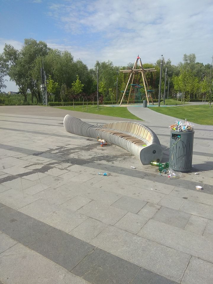 Когда место в мусорном ведре закончилось никто не церемонился/ фото: фб Вениамин Веселов