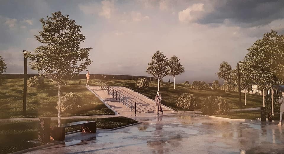 Визуализация благоустройства кромлеха в Новоалександровке/ фото: fb Volodymyr Stepanenko