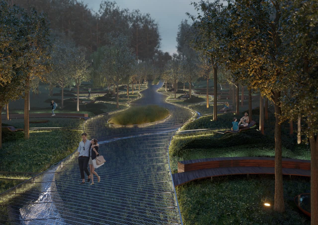 Визуализация "воздушных аллей"/ фото: fb Артема Хмельникова