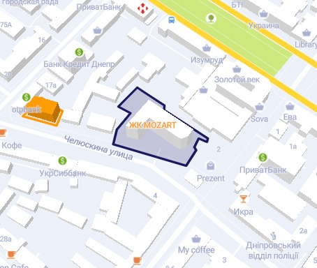 Расположение ЖК на карте/ фото: fb Евгений Удовиченко.