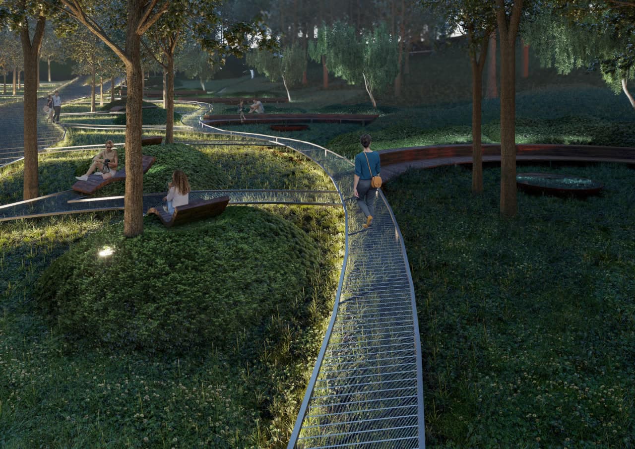 Визуализация "воздушных аллей"/ фото: fb Артема Хмельникова