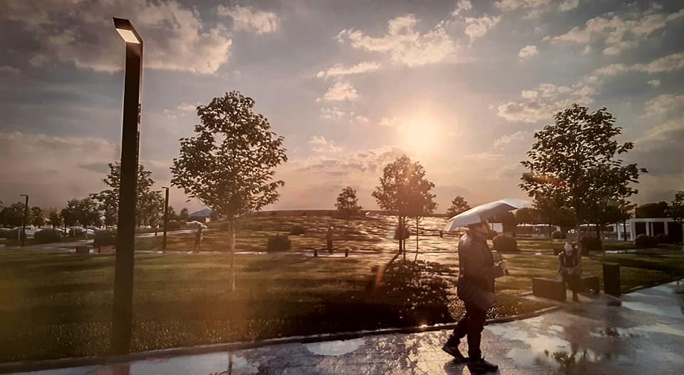 Визуализация благоустройства кромлеха в Новоалександровке/ фото: fb Volodymyr Stepanenko