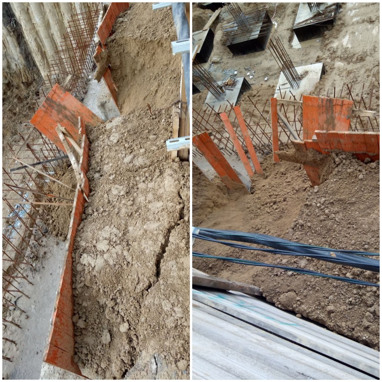 Предохранительная бетонная конструкция у котлована на Шевченко/ фото: Игорь Гончаренко