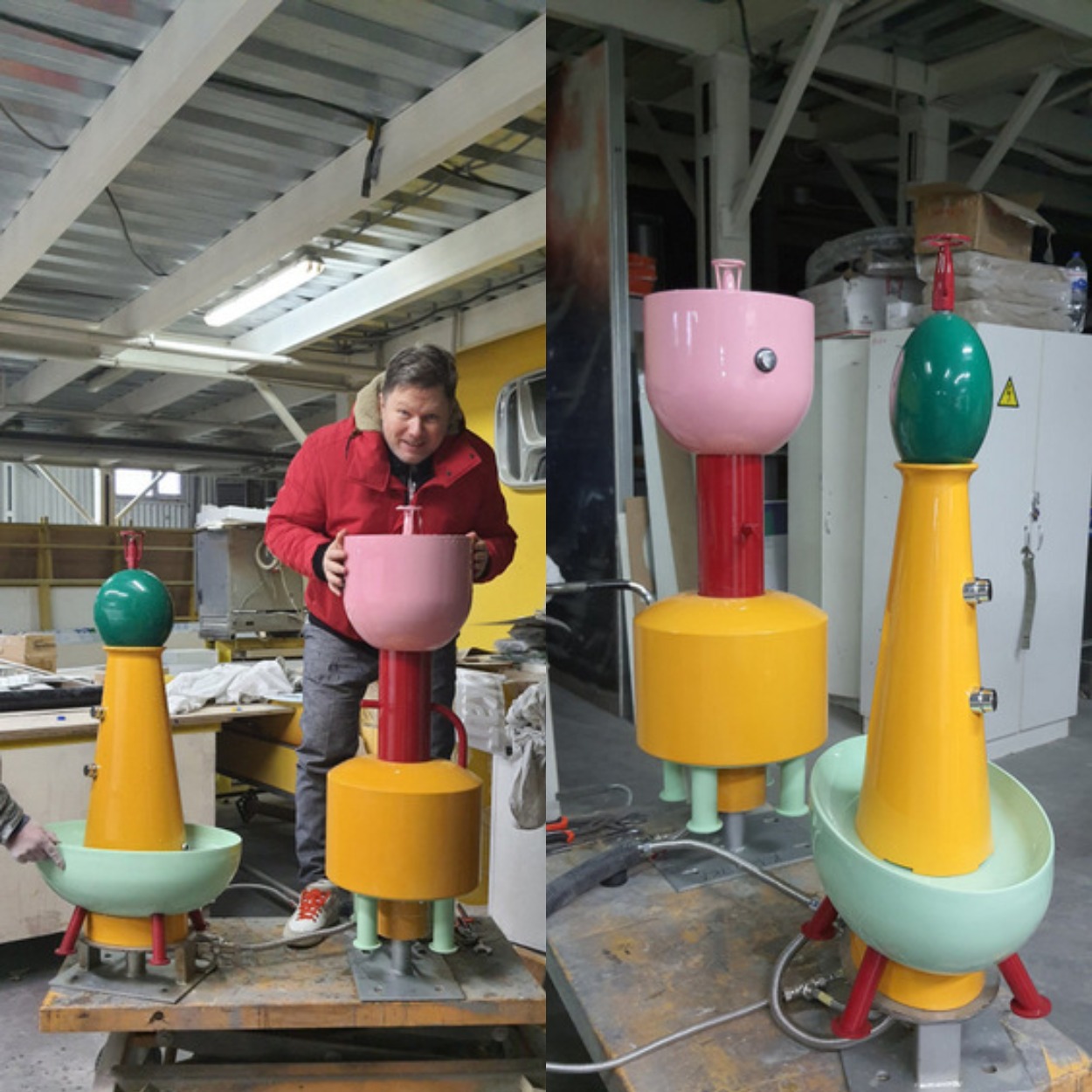 Валерий Кузнецов показывает фонтаны/ фото: gorod.dp.ua