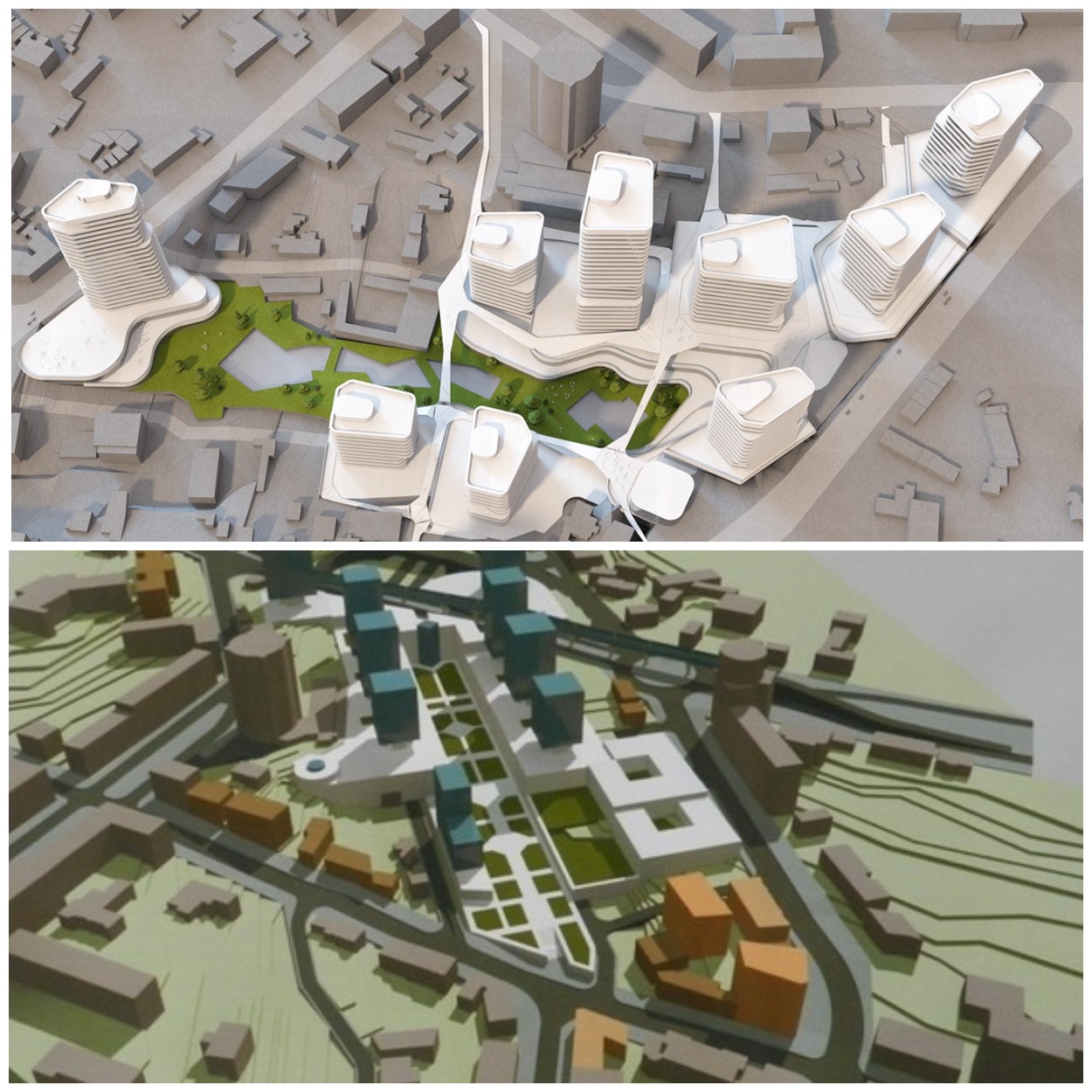 Два варианта застройки Долгой Балки/ фото: fb Никиты Реутова