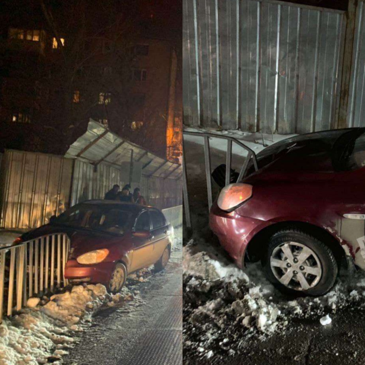 Разрезанный капот машины/ фото: Днепр Оперативный