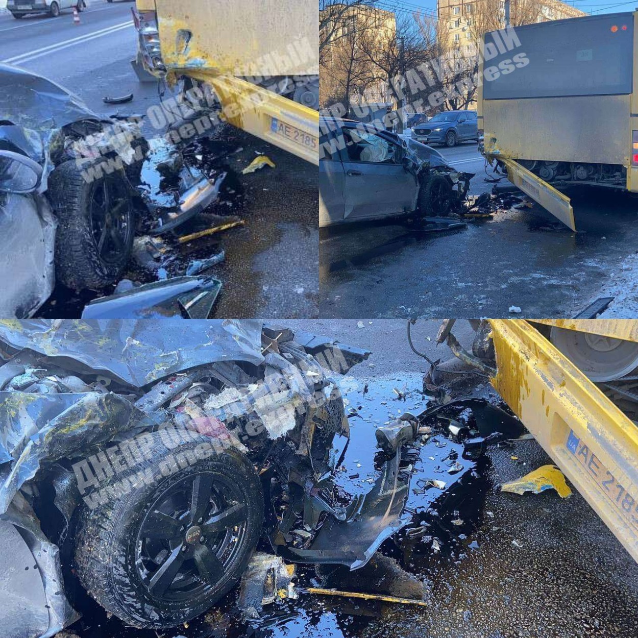 Вот что случилось с машинами из-за ДТП/ фото: Днепр Оперативный