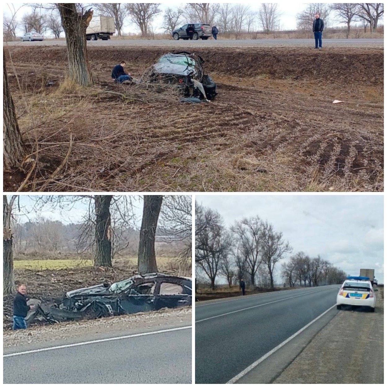 Авария на трассе/ фото: tg ХД