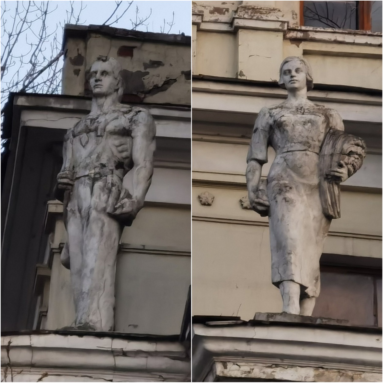 Трещины на скульптурах вблизи/ фото: Светлана Юрченко