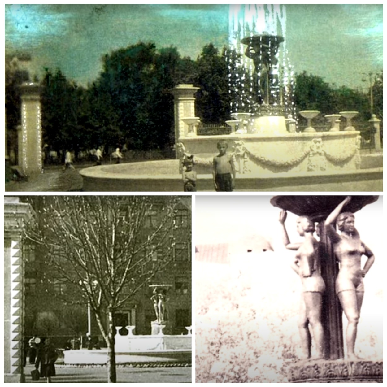 Исчезнувший фонтан с девушками, который был на месте памятника Полю/ фото: youtube Vital Way