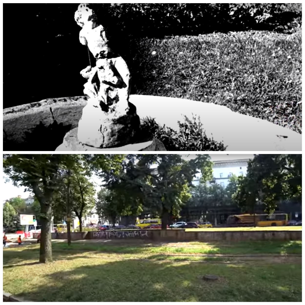 Исчезнувший фонтан с амурами/ фото: youtube Vital Way