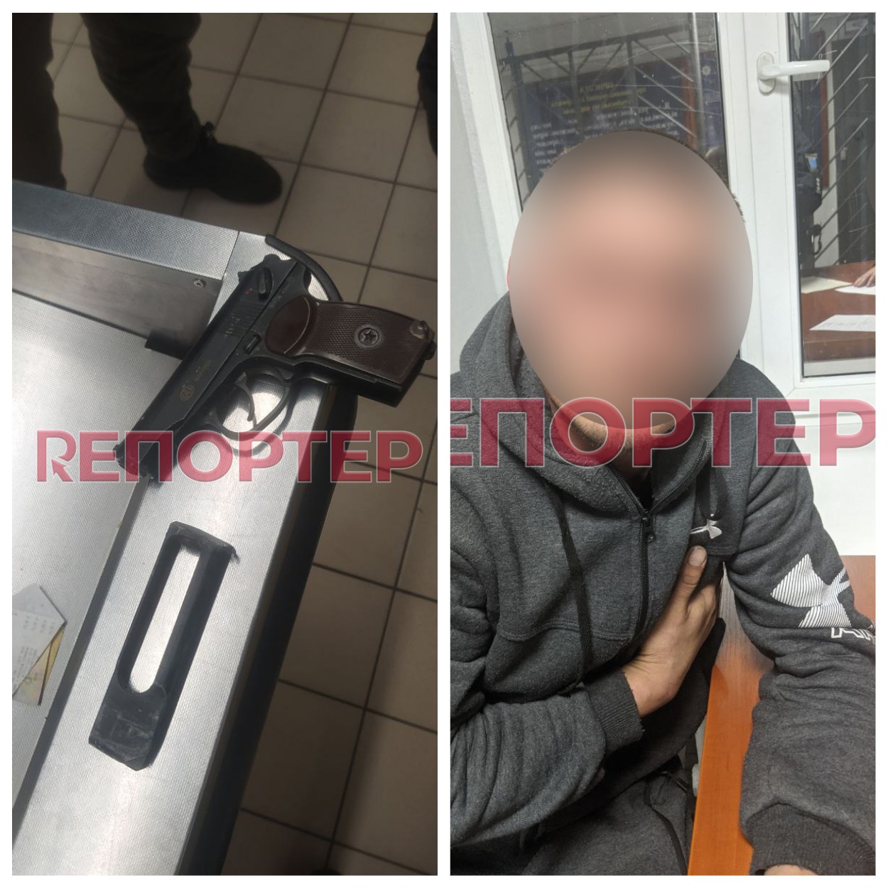 в Днепре мужчина угрожал пистолетом работникам супермаркета/ фото: dp.reporter.ua