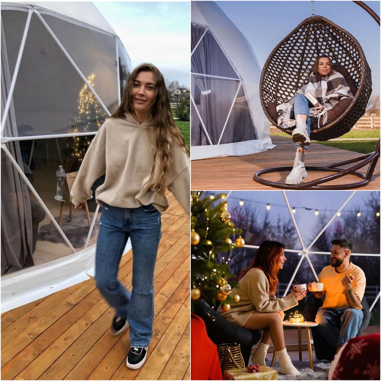 Прозрачная полусфера (купол) "Облака" в Новоалександровке .