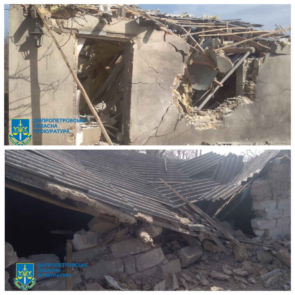 Обстрелянные населенные пункты в Криворожском районе.