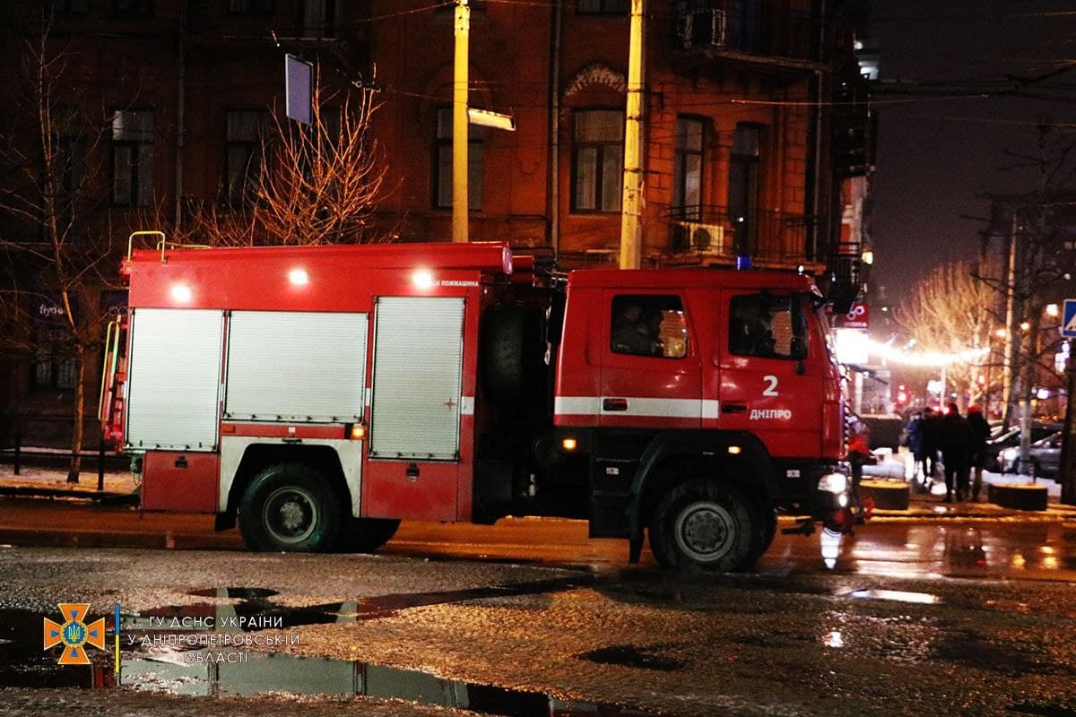 Пожарные на Европейской площади.