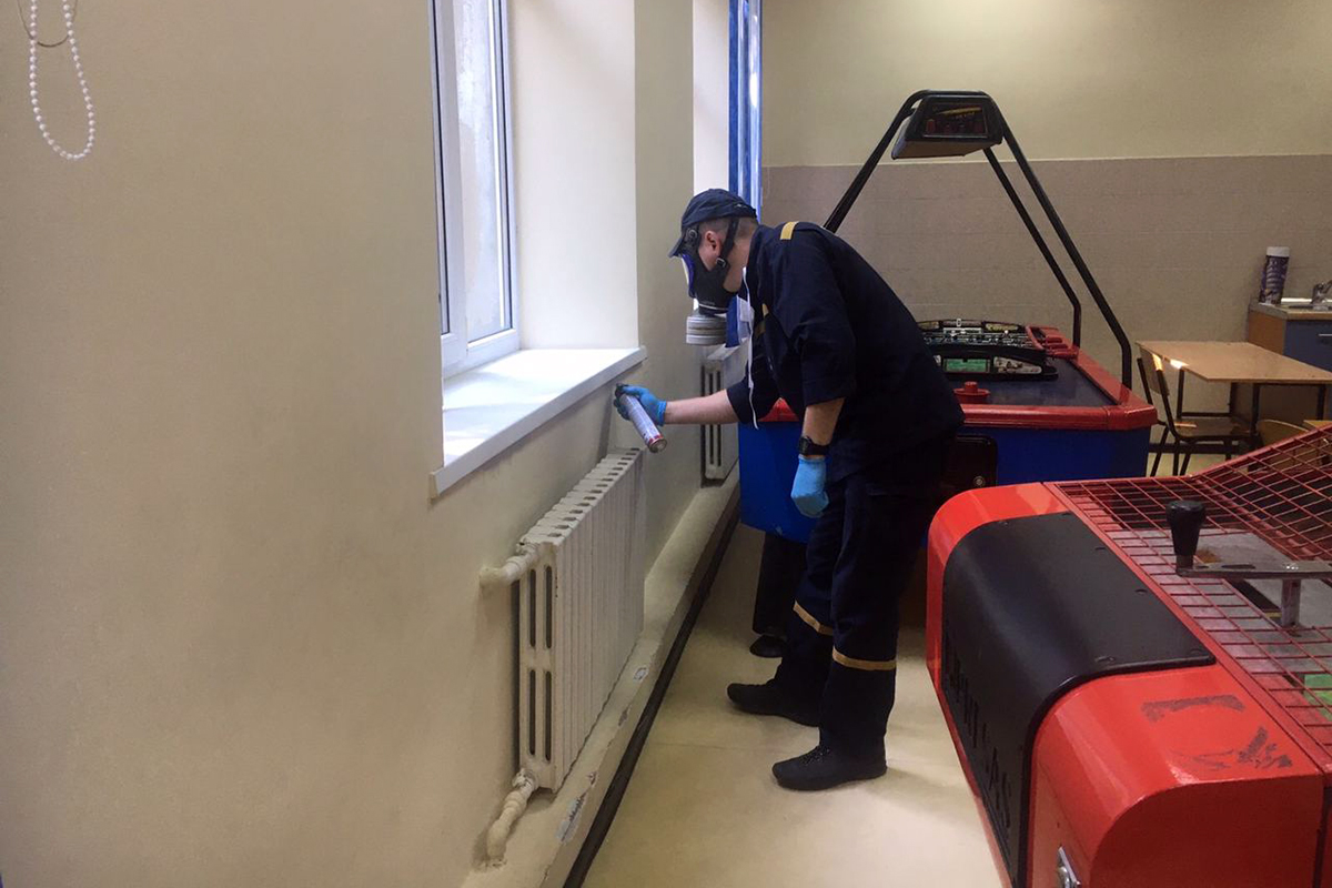 Под подоконником тоже нашли ос/ фото: пресс-служба ГСЧС