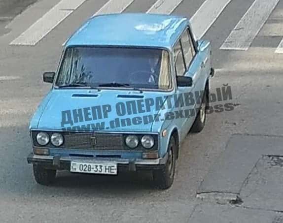 ВАЗ, водитель которого дрифтовал на площади Шевченко/ фото: Днепр Оперативный