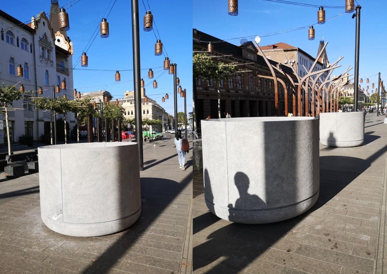 Вазоны на Короленко/ фото: fb Владислав Нечкин