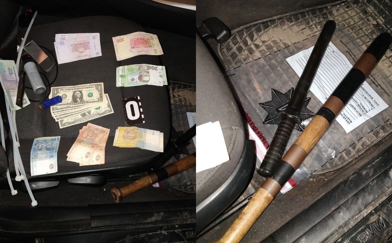 Улики преступления/ фото: пресс-служба патрульной полиции Днепропетровской области