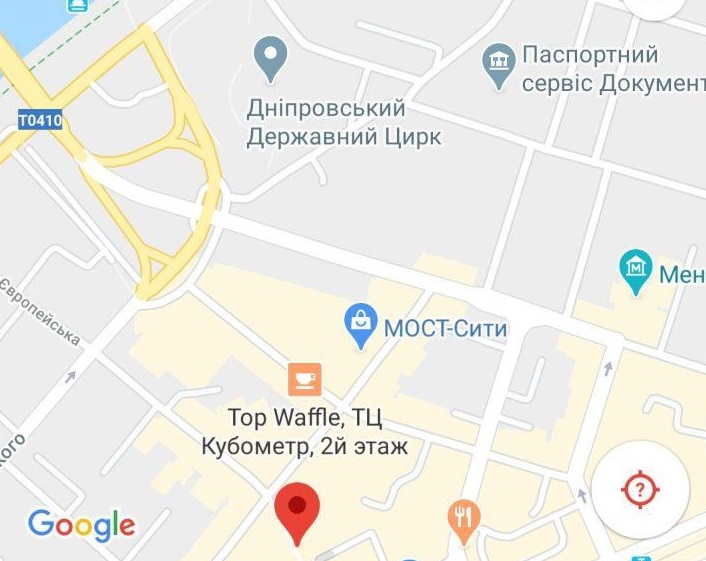 Красный флажок показывает Европейскую площадь/ фото: google.com 