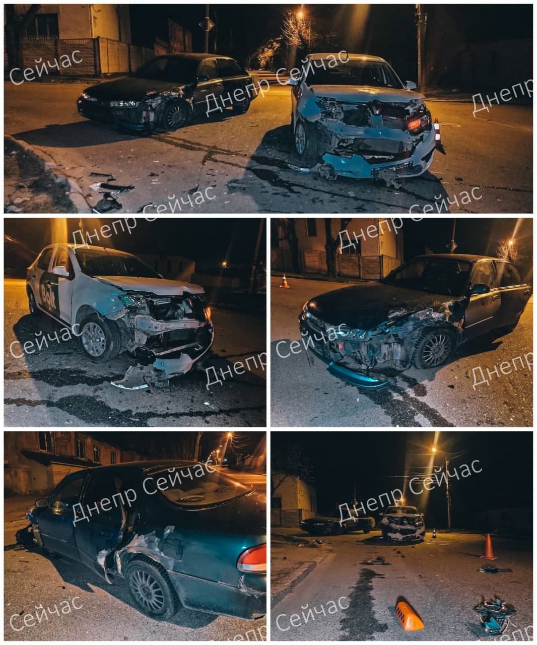 На Выборгской столкнулись такси Bolt и Mazda: пострадали два пассажира фото 1