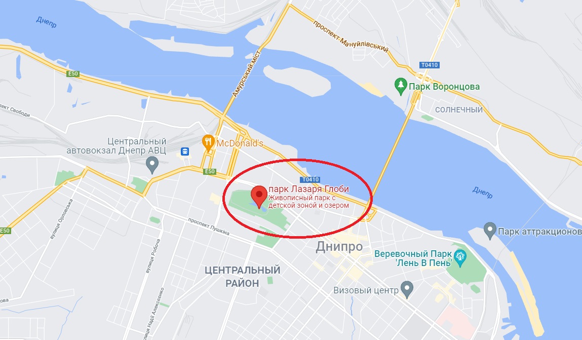 Месторасположение пешеходной части/ фото: googlemaps.com