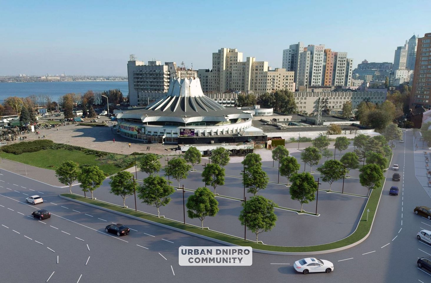 Визуализация эко-парковки/ фото: fb Yevhenii Urban