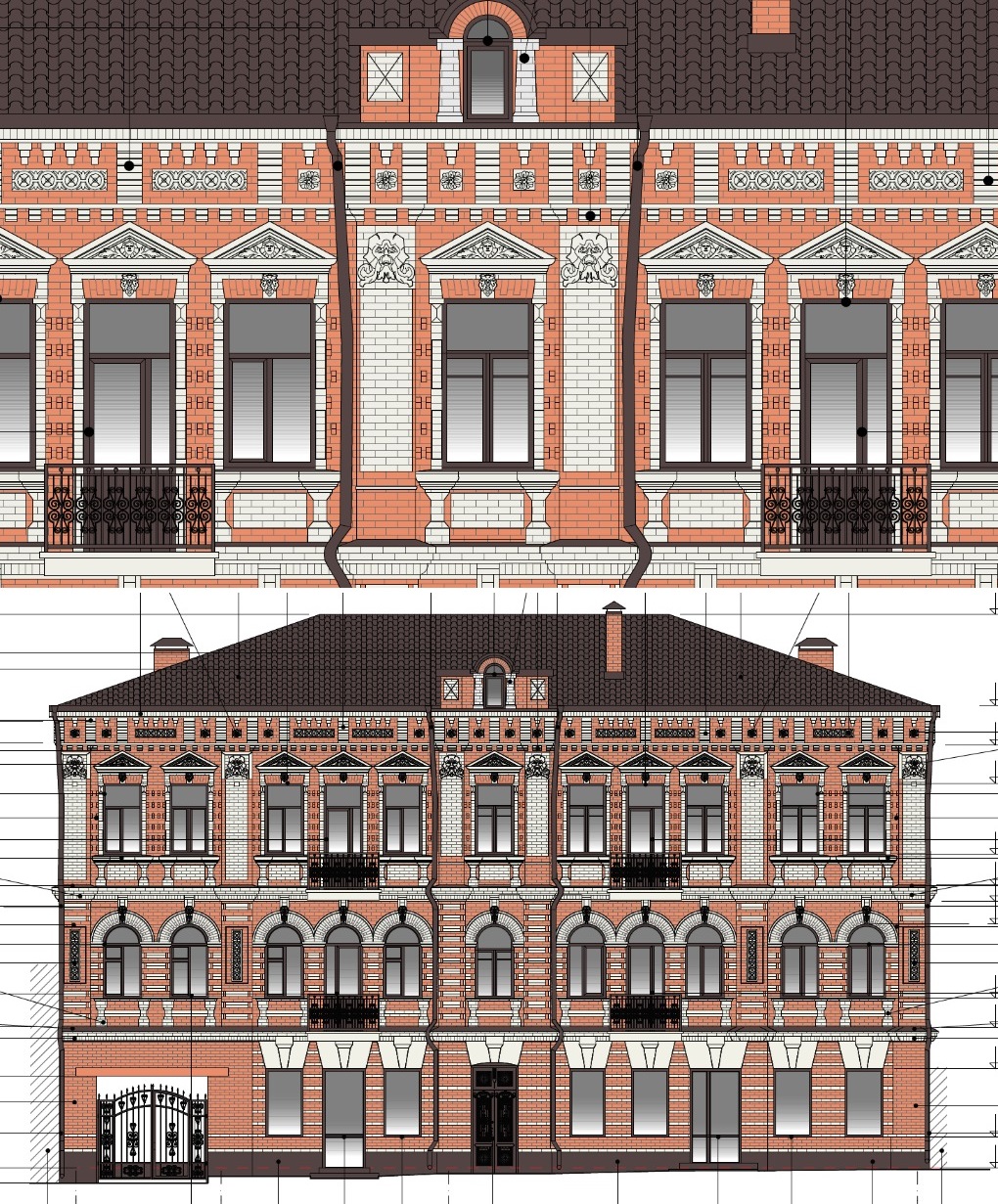 Проект по восстановлению фасада/ фото: fb Управления по вопросам охраны культурного наследия Днепровского горсовета