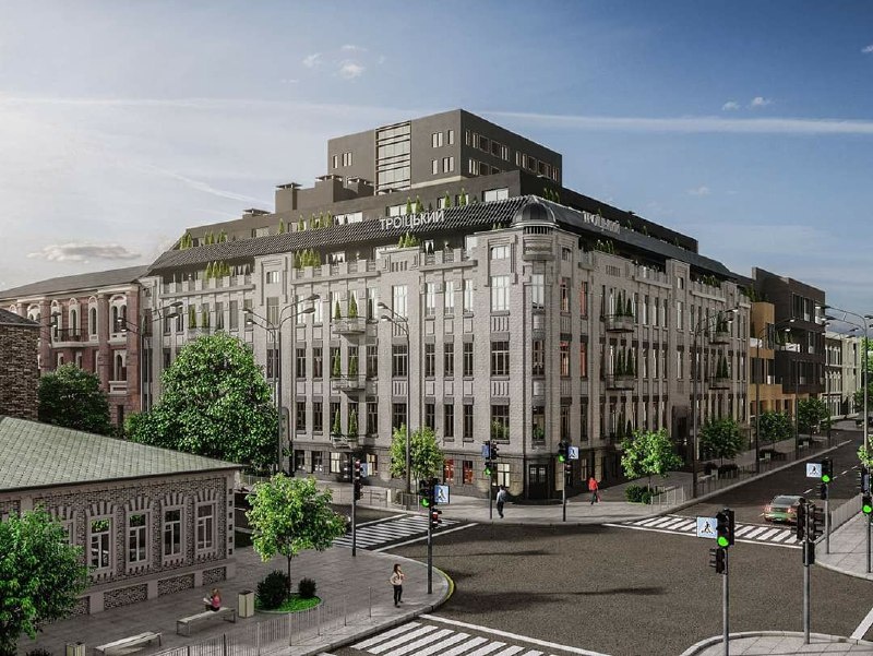 Рендер отреставрированного "Доходного дома" на Троицкой / фото: alef-estate.com