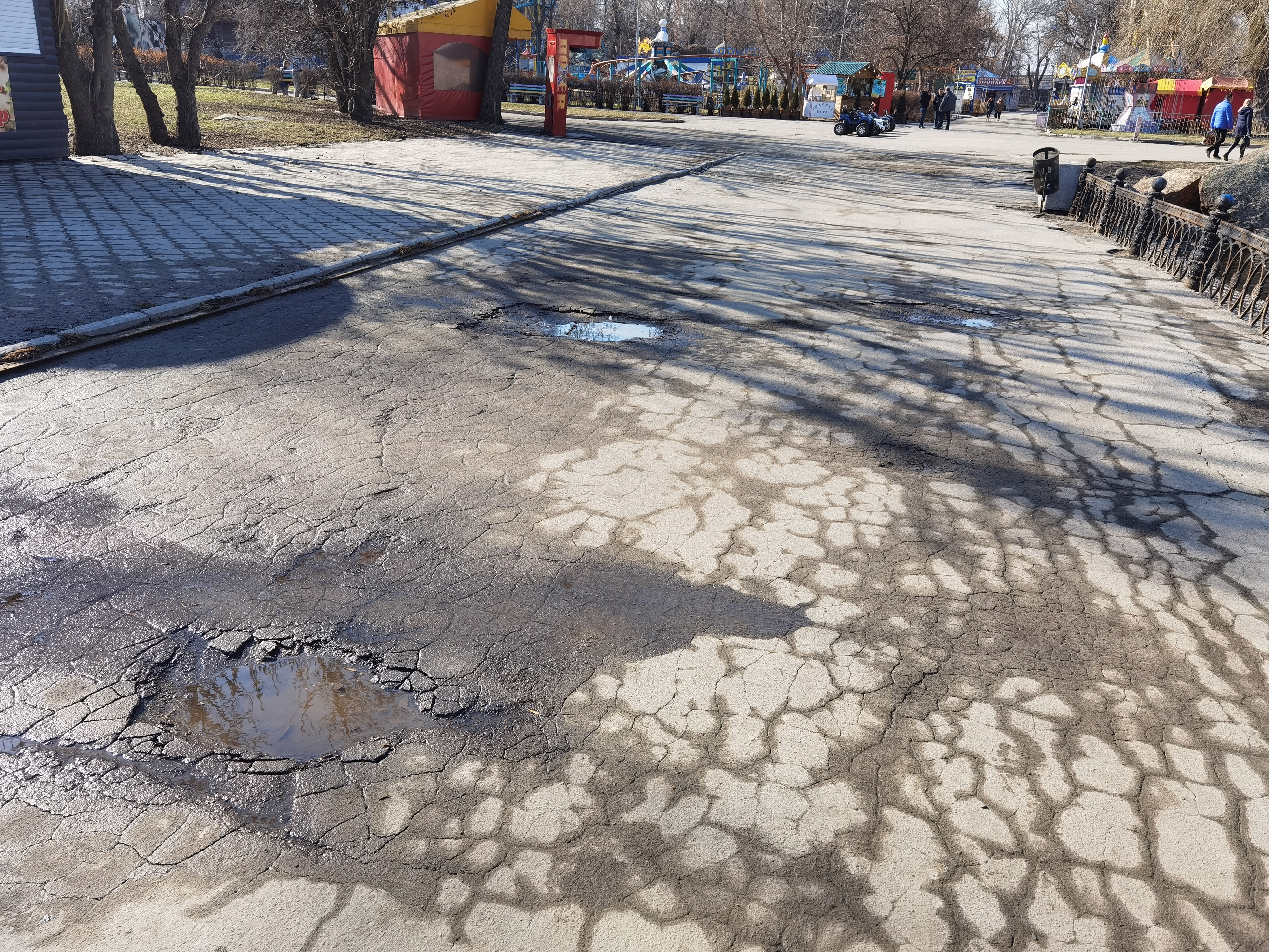 Ямы в парке Глобы/ фото: Светлана Юрченко