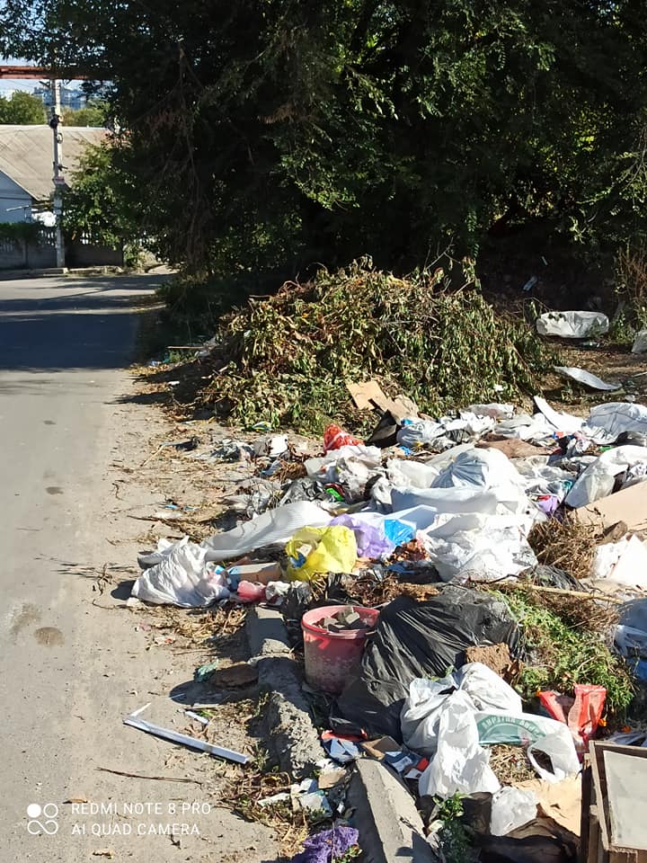 Вся обочина завалена мусором / фото: fb Александра Новак