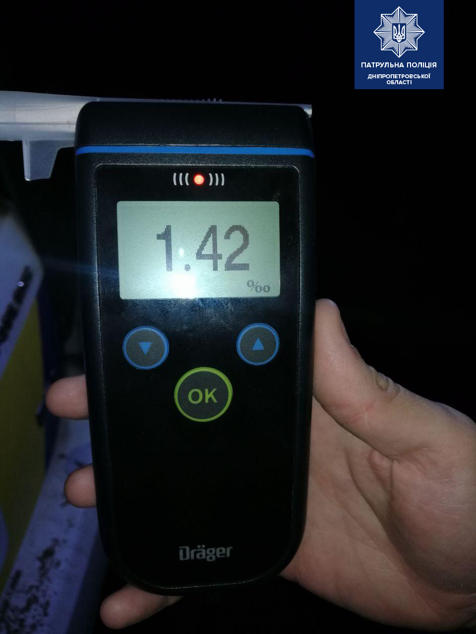 Водитель был очень пьян / фото: патрульная полиция