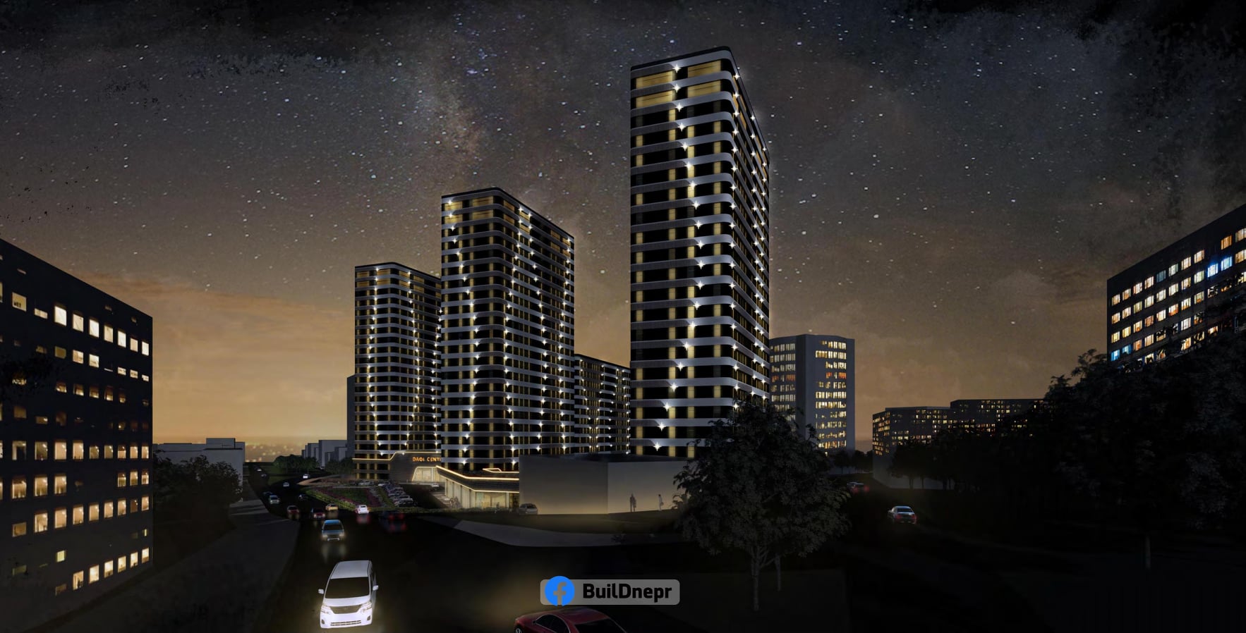 Вид ночью  - фото: fb Yevhenii Urban