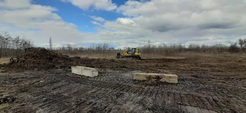 Пока что строительство выглядит так - фото: fb Kyrylo Khomiakov