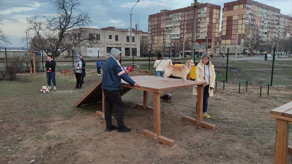 Новая площадка на Левобережном - фото: fb Віталій Чуйко