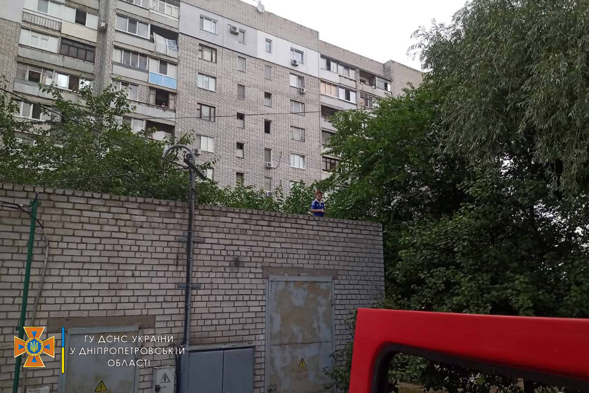 В Днепре помогли слезсть мальчику - фото: ГСЧС