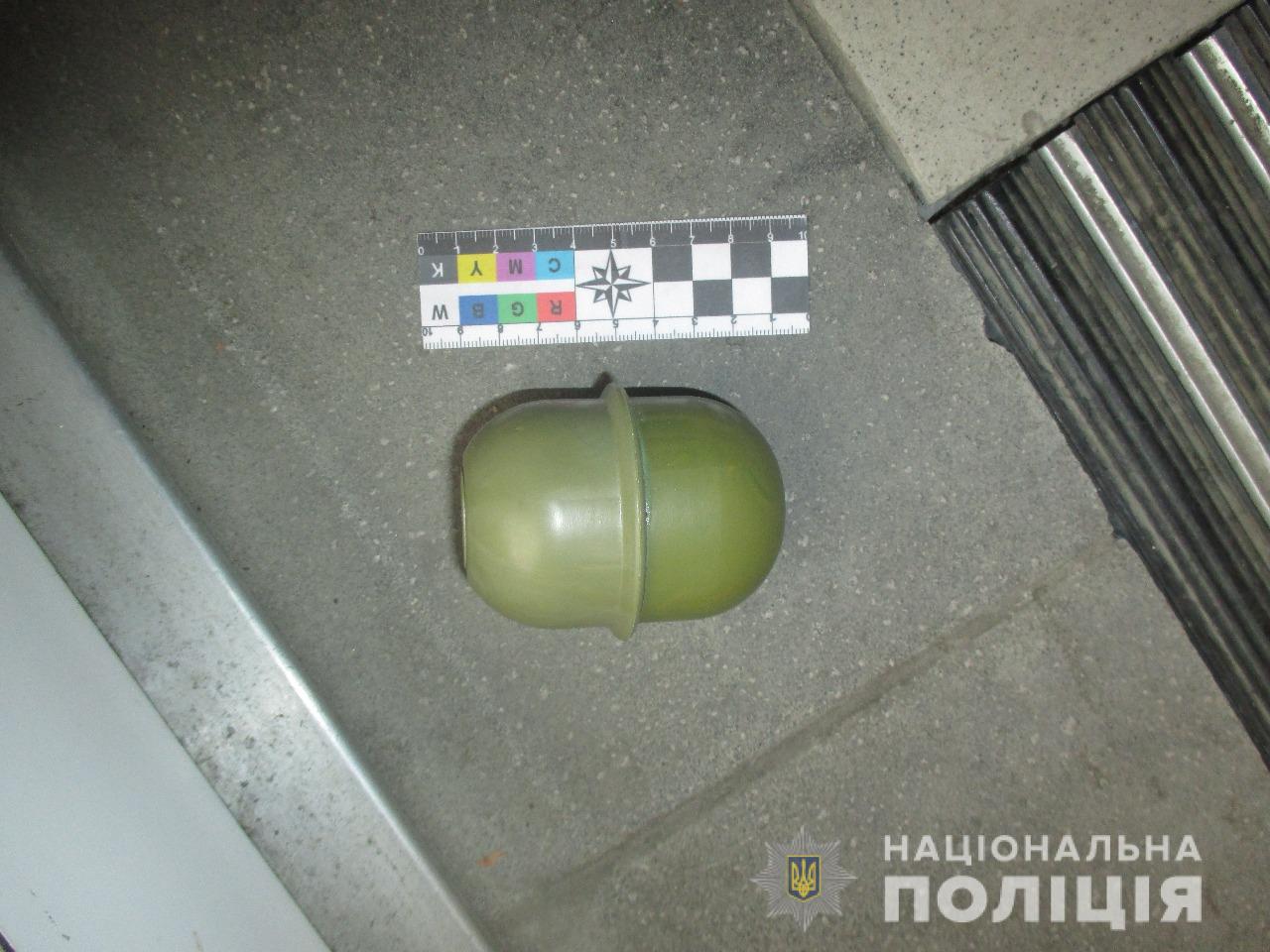 Муляж гранаты - фото: ГУНП