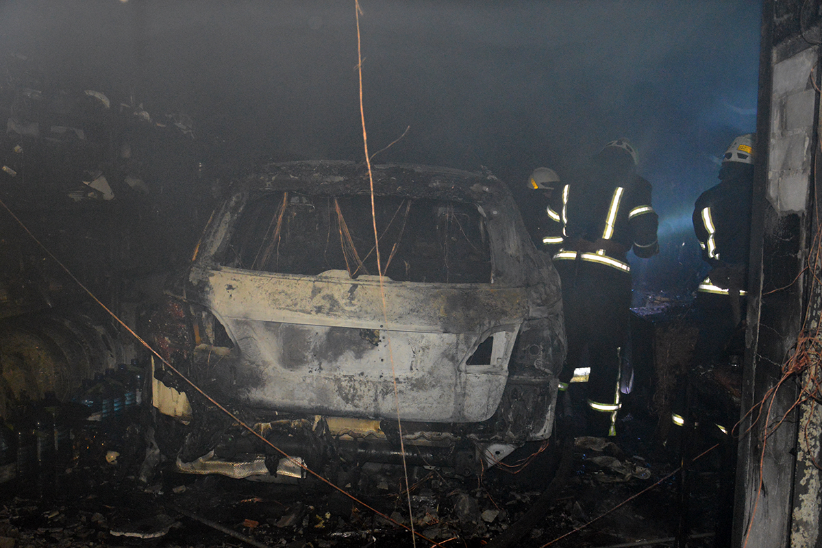 Автомобиль сгорел полностью - фото: ГСЧС