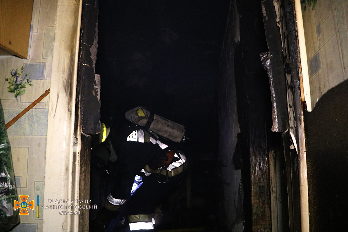 Сгорела квартира - фото: dp.dsns.gov.ua