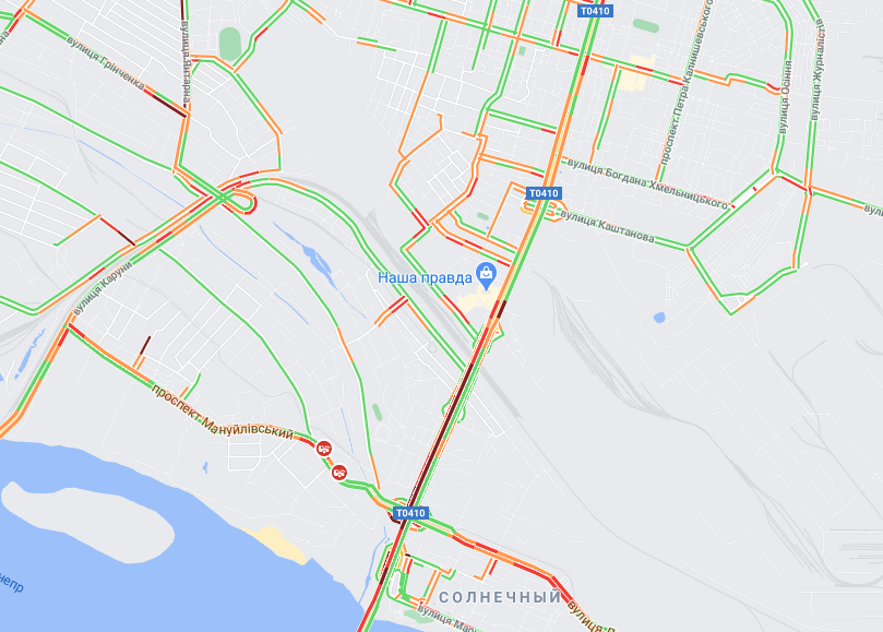 Ситуация на левом берегу / фото: google.com