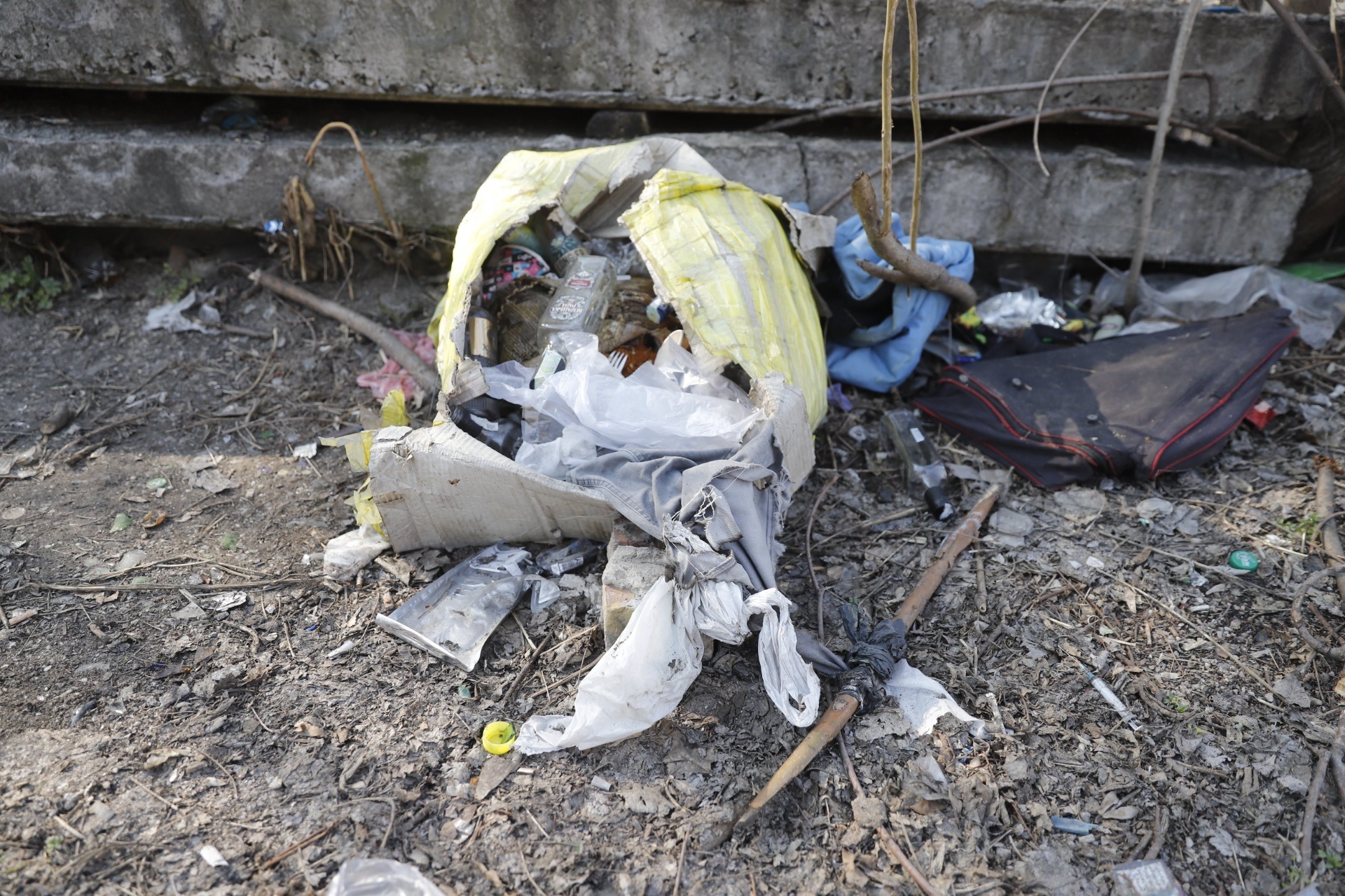 В сквере много мусора - фото: dniprorada.gov.ua