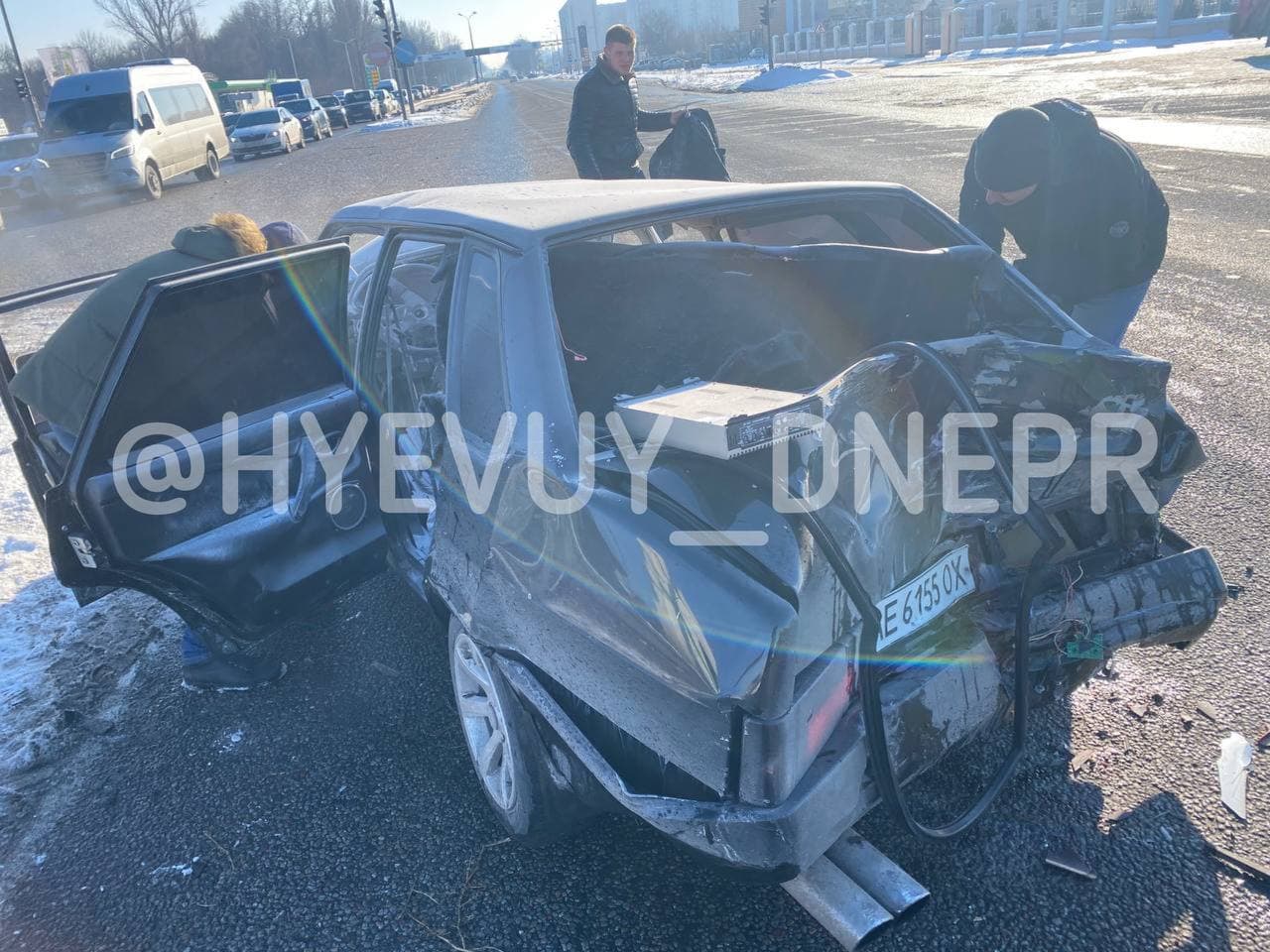 Автомобиль серьезно помяло / фото: ХД