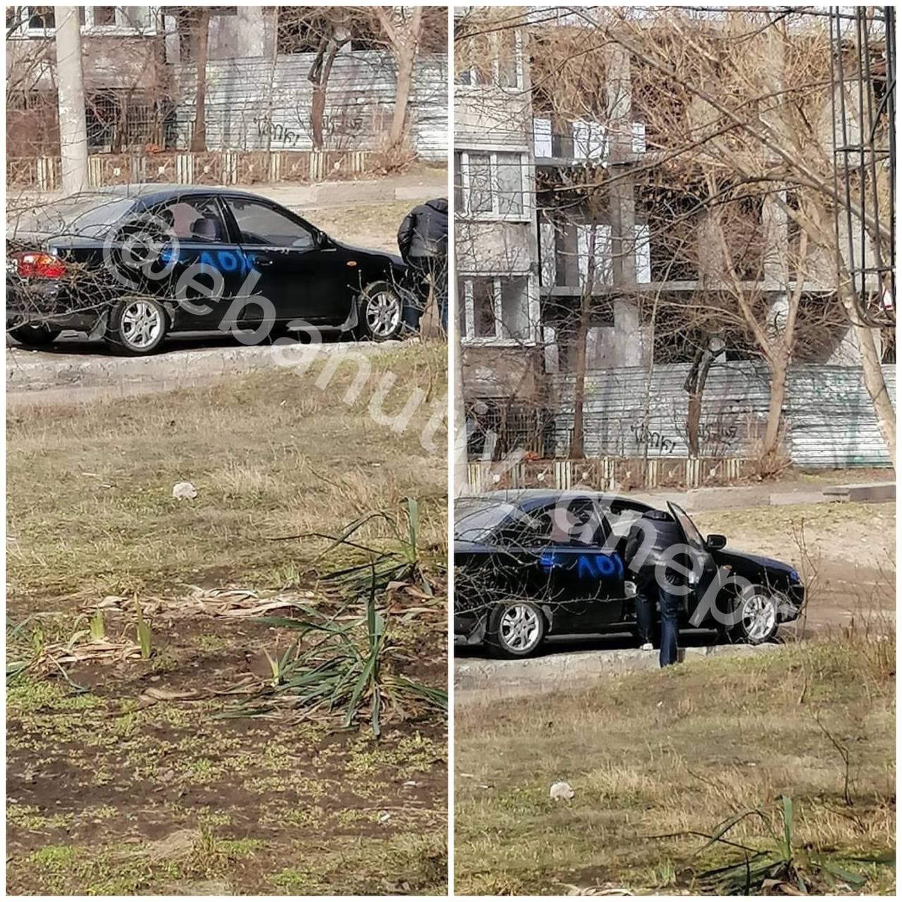 Разрисовали машины - фото: tg ebanutiydnepr