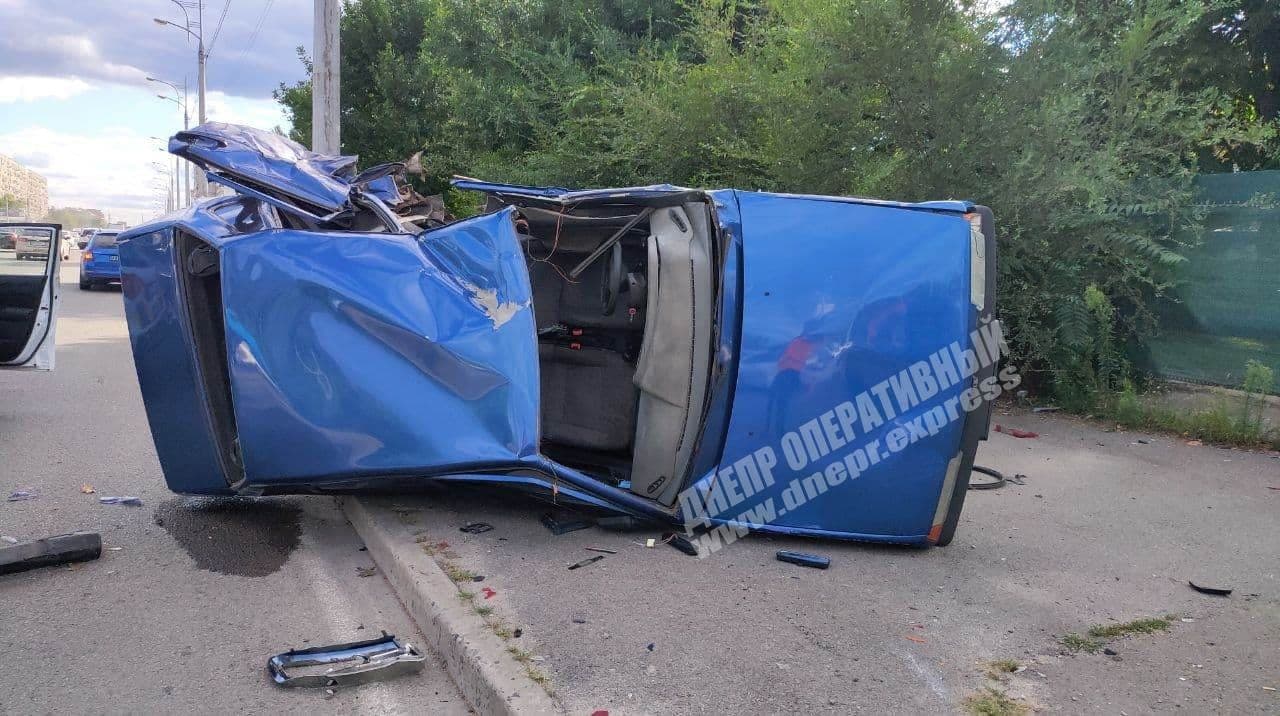 Пострадал водитель / фото: tg Днепр оперативный