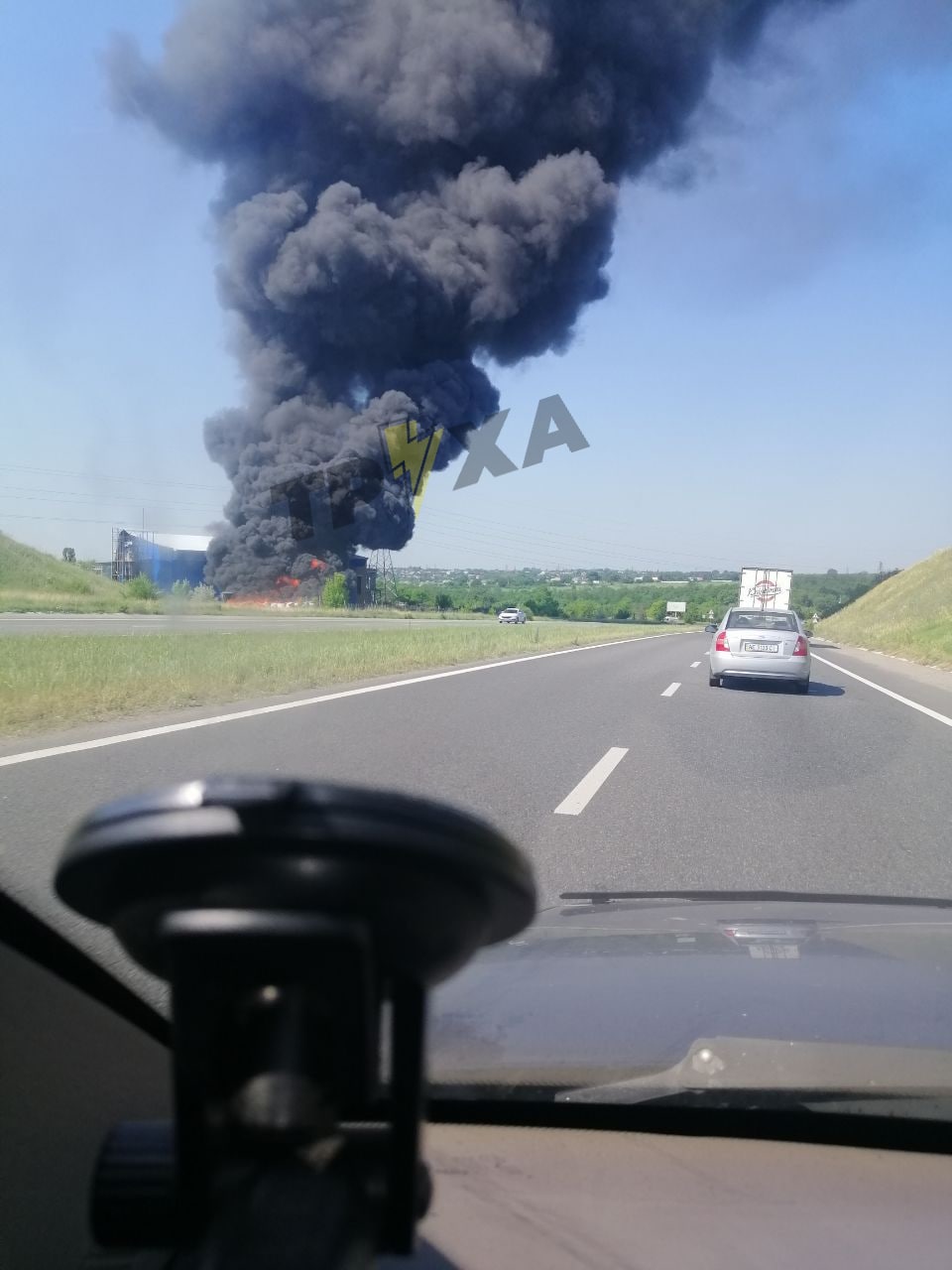 Пожар на Криворожском шоссе – || фото: tg Труха Днепр